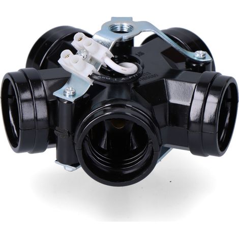 Mehrfachlampenhalter 5er Support E27, M10, 4A, 250 V, Schwarz (unter Schrumpfschlauch)