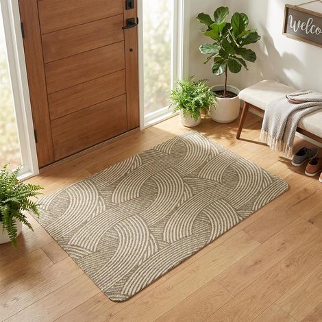 Paillasson Entree Interieur et Exterieur 80x120 cm, Tapis Fin (1/5)