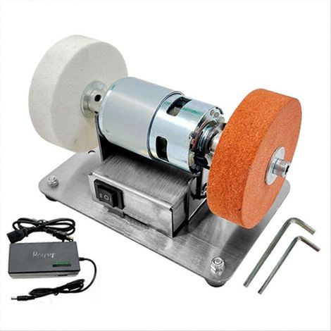 Meuleuse électrique 100W, moteur à brosse pour polissage et affûtage, mini rectifieuse à disque avec fiche UE, outil rotatif polyvalent pour bricolage et modelisme (1/5)