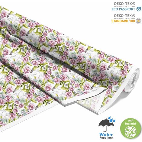 TESSUTI DECORATIVI PER ESTERNI OXFORD - Motivo fiori e farfalle (1/5)