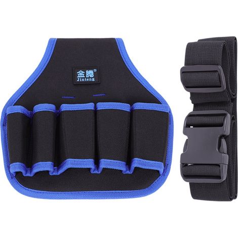Sac à outils multifonctionnel sac à outils sac de taille en tissu Oxford pour bricolage charpentier plombier électricien 1pc bleu