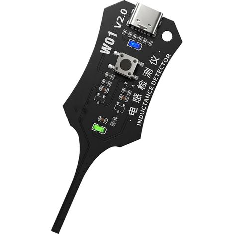 Détecteur d'Inductance Alimenté par Haute Sensibilité avec Alerte Lumineuse Détecteur de Self pour Circuit Imprimé Pour Atelier, Station Réparation Mobile, Passionnés (1/5)
