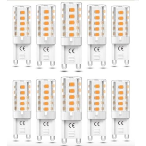 G9 LED-Lampen, 5W, warmweißes Licht, 10 Lampen pro Packung.