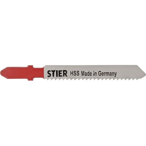 Lame de scie sauteuse HSS STIER ST 50/2/1, tôle, métal, aluminium, métaux non ferreux, coupe droite 20 pièces