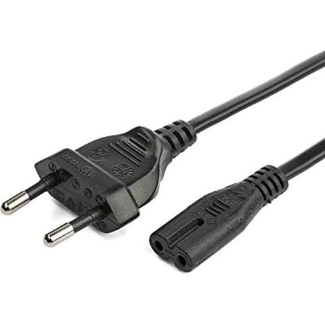 .com Câble d'alimentation pour ordinateur portable ou imprimante, EU à C7, 2.5A 250V, 18AWG, câble de remplacement pour ordinateur portable, câble de chargement pour ordinateur portable (752E- (1/4)