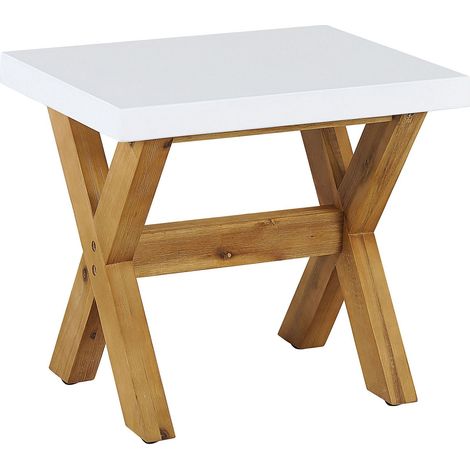 Garden Stool OLBIA Concrete White