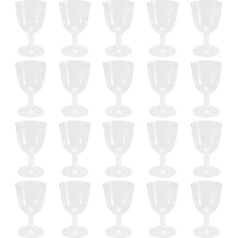 Verre à vin en plastique transparent recyclable - Gobelet à vin incassable - et tasses réutilisables pour Cham Edition 0630 (1/5)