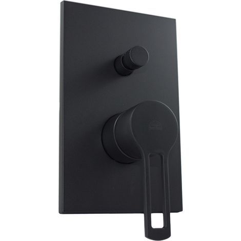 Ringo West Set Façade de douche 2 sorties + Corps d'encastrement, Noir mat (RIN015NO)