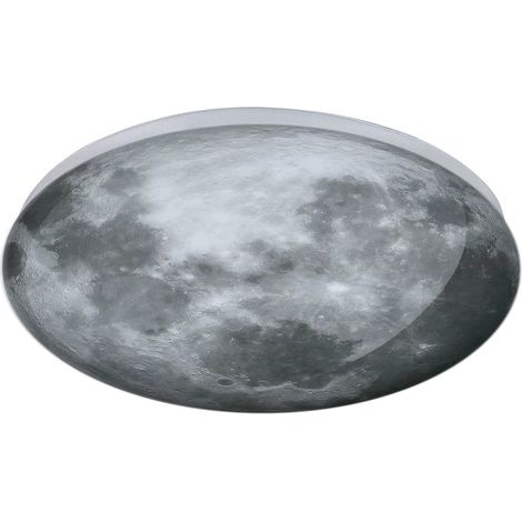Lampada da soffitto moderna decorativa a forma di luna grigia, rotonda, Ø38cm, colore neutro, LED, 24W, LUNA Light Prestige (1/5)