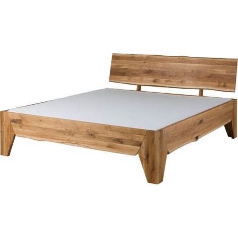 Letto matrimoniale in legno di quercia selvatica 160x200 oliato naturale PURE OAK 114