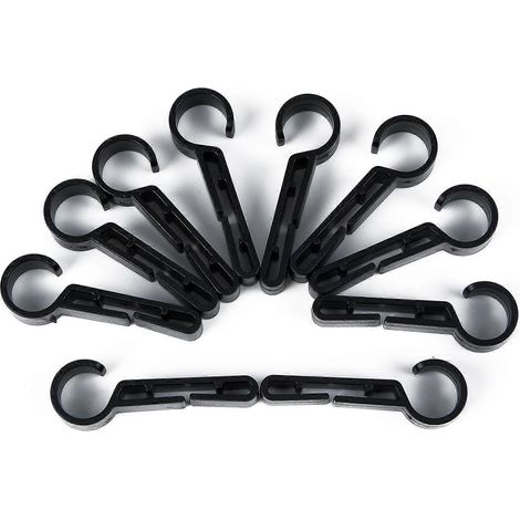 Lot de 10 clips universels en plastique durable pour casque, phare, casque de chantier, casquette de sécurité, crochet et boucle. (1/5)