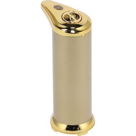 Distributeur de savon liquide automatique de 250 ml, sans contact, avec capteur infrarouge, couleur or. (1/5)