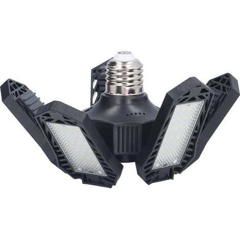 Plafonnier de Garage à LED, Plafonnier de Garage Pliant 120W 6500K 5 Leaf Warehouse Workshop Light pour Atelier, Entrepôt, Sous-sol (1/4)