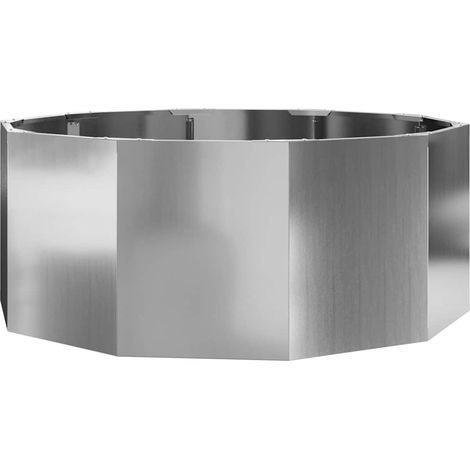 Maison Exclusive - Jardinera Plateado 90 x 90 x 35 cm Acero Galva