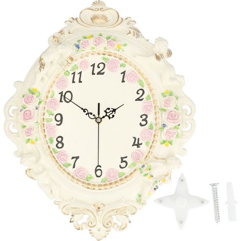 Horloge murale en résine de Style européen, silencieuse, pour salon, hôtel, Restaurant (1/5)