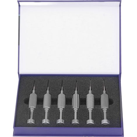 Set mit 6 magnetischen, verschleißfesten Handy-Schraubendrehern aus Magnesiumlegierung und Chrom-Vanadium-Stahl: 0,6, 0,8, T2, 1,2, 1,5, 2,5 (1/5)