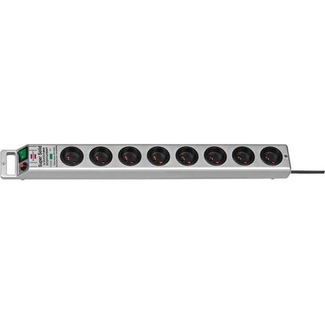 Multipresa Super-Solid 5 prese di corrente con interruttore e parasurtenseur 13500A - 2,5m H05VV-F 3G1,5 8 prese