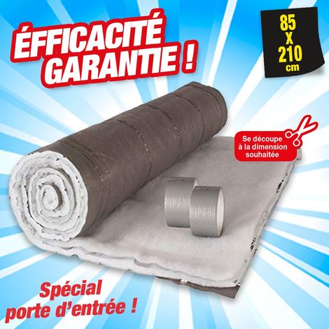 Kit isolation porte de service 210 x 85 cm – 5 couches – Voile polypropylène et ouates polyester – Anti froid et courant d'air – Outiror