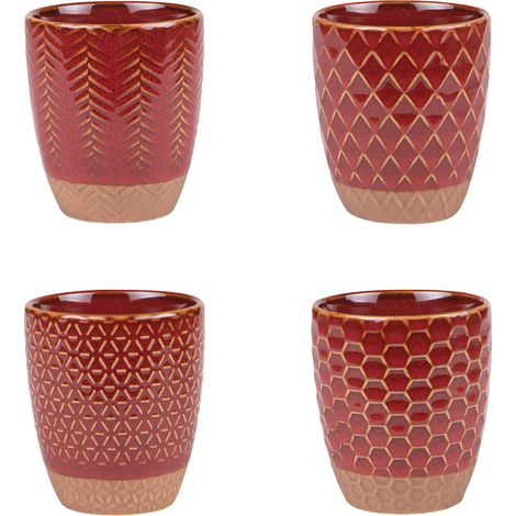 Table Passion - Coffret de 4 gobelets Jaspe rouge 20 cl (1/3)