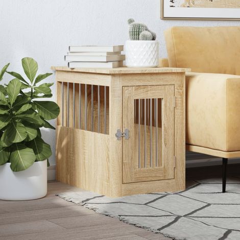 vidaXL Dog Crate Furniture Sonoma Oak 45x62x59 cm Engineered Wood