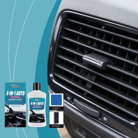Car plastic care cream for interior dashboard polishing, maintenance, cleaning, and refurbishment -- 100g1 + cloth1 + sponge1 (1/5)