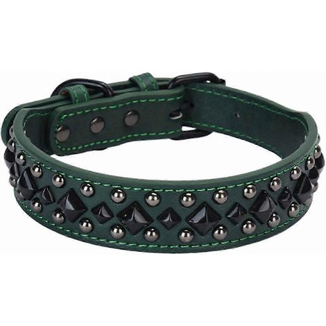 Collier en cuir ajustable pour chien de petite à grande race, couleur marron, plusieurs tailles disponibles (1/5)