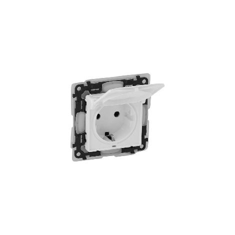 Valena life Einzelsteckdose mit/ohne 2P+Z Schuko IP44 mit Abdeckungen weiß 753119