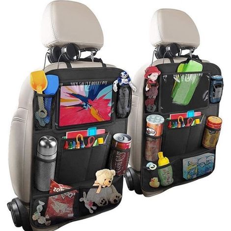 Organisateur Voiture Enfant, 2 Pièce Organisateur de voiture, Organiseur Siege, Organiseur Protections de Sièges Arrière Voiture,yd (1/4)