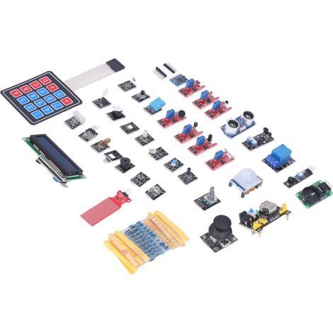 Kit électronique de module de capteur de 37 pièces, comprenant 100 résistances, pour Raspberry Pi (1/5)