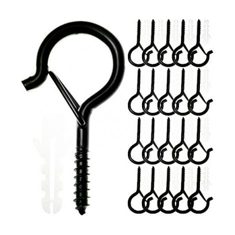 Filiyano – guirlande lumineuse extérieure – Lot de 20 crochets à vis pour guirlande lumineuse extérieure, crochets de plafond (1/3)