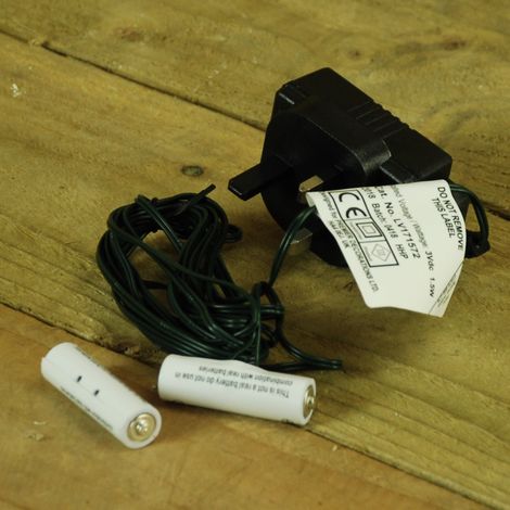 Premier Christmas Plug in Battery Replacement Adaptor 3 Volts 2 x AA (1/2)
