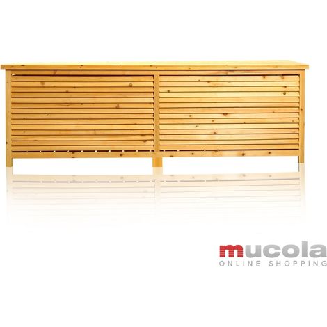 Contenitore di sostegno da giardino Contenitore per cuscino Panca XXL Contenitore in legno (1/5)