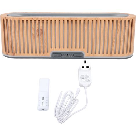 200-ml-Diffusor mit 7 Farben, helles Holzdekor, leise Ultraschalltechnologie für ätherische Öle – UK-Stecker, 100–240 V, für Büro und Schlafzimmer