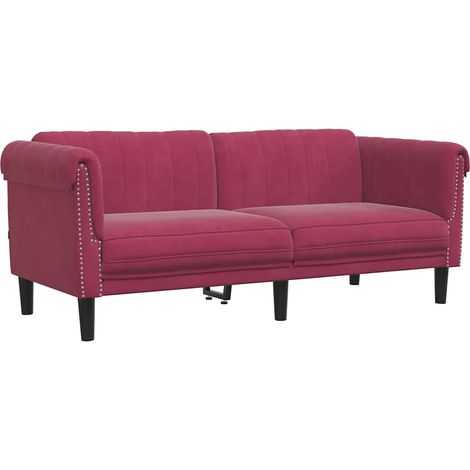 Canapé à 2 places,Sofa pour Salon,Banquette rouge bordeaux velours CFW887475 (1/5)
