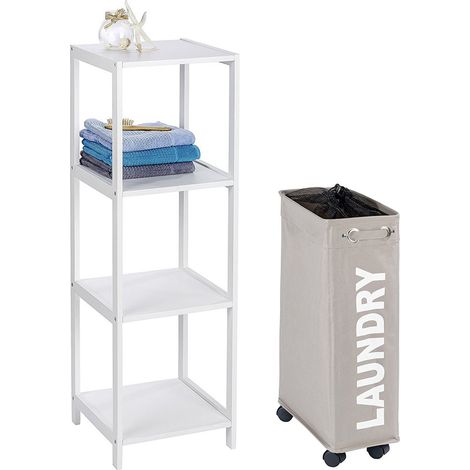 OSLO étagère de salle de bain, Corno panier à linge - set, WENKO (1/3)