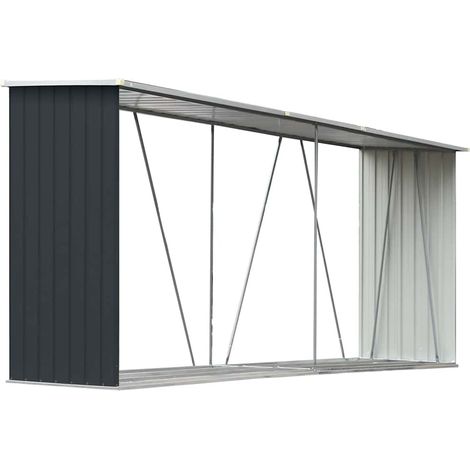 Maison Exclusive - Capannone da Giardino in Acciaio Zincato 330x84x152cm Antracite (1/5)