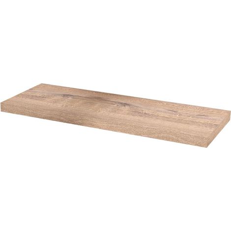 AVICE Plan de lavabo MDF 140,7x1,2x48,8cm, épaisseur 5cm, chêne rover (1/4)