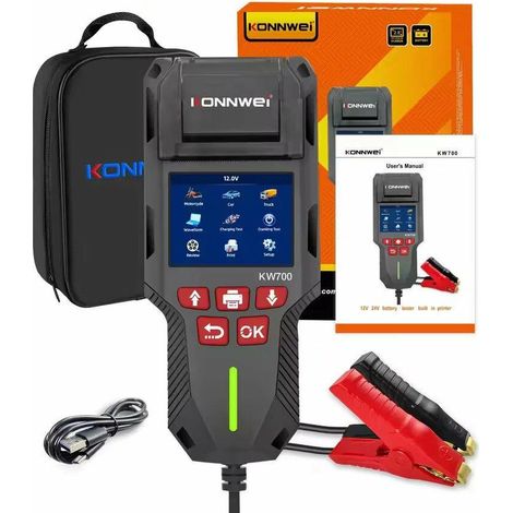 Tester per batterie EM 6V/12V/24V con stampante (1/3)