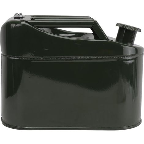 Bidon D'essence pour Véhicule, Bidon de Carburant en Métal Noir 5l, Anti- , Résistant la Rouille, Tuyau, pour Essence et Diesel (1/5)
