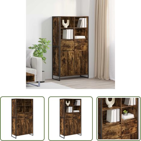 Industrielle Möbel - Sideboard 2 pcs Raucharbe 81 x 36 x 150.5 cm Holzwerkstoff (1/5)