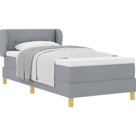 Maison Exclusive - Boxspringbett mit Matratze Hellgrau 90 x 200 c