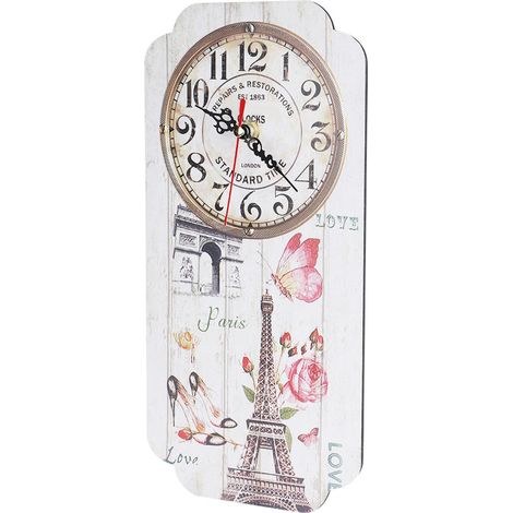Horloge murale carrée rétro européenne bz11664, horloge décorative pour salon ou bar (1/5)