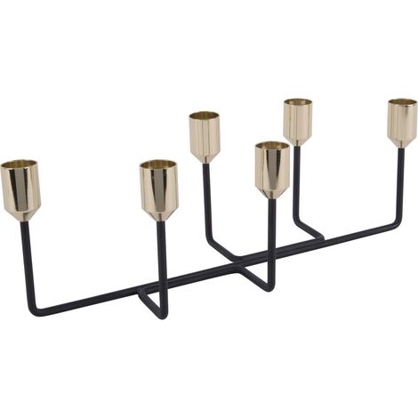 Bougeoir 6 bougies en métal design moderne LINEATE