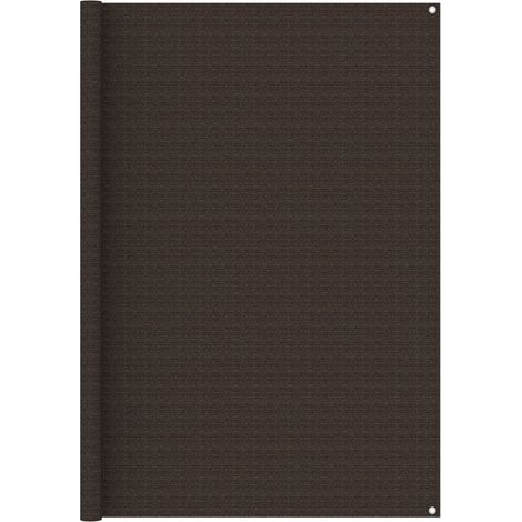 Tapis extérieur Tapis de tente Tapis de Camping 200x400 cm Marron 93736 (1/5)