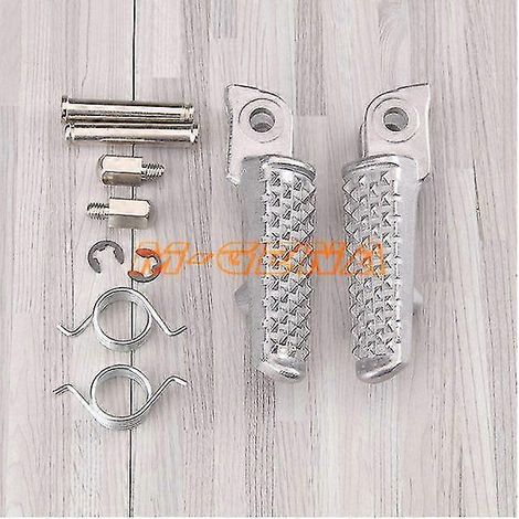 Motorrad-Fußrasten vorne und hinten für Honda CBR600 F4 F4i F5 CBR900 CBR1000 VTR1000 CBR 600RR CBR1000RR – silber, vorne (1/4)