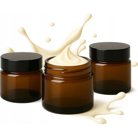 20 vasetti di vetro MARRONI da 30 g per creme, cosmetici, candele e unguenti