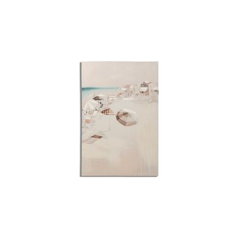 Impression peinte sur toile plage multicolore cm 80x3x120 (1/5)
