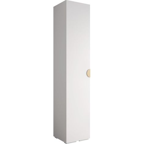 Armario Hartford 567, Blanco, 237x50x47cm, Puertas de armario: Con bisagras, Número de estantes: 0 (1/5)