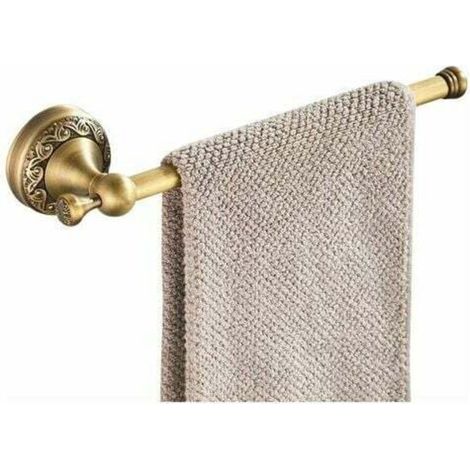 Antique towel rack, retro brass towel bar, vintage wall-mounted bathroom towel rack (1/5)