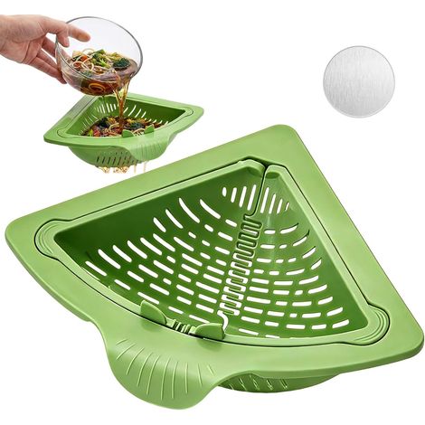 Colador de fregadero colgante, cesta coladora de fregadero, colador de grifo de plástico con clip (1/5)